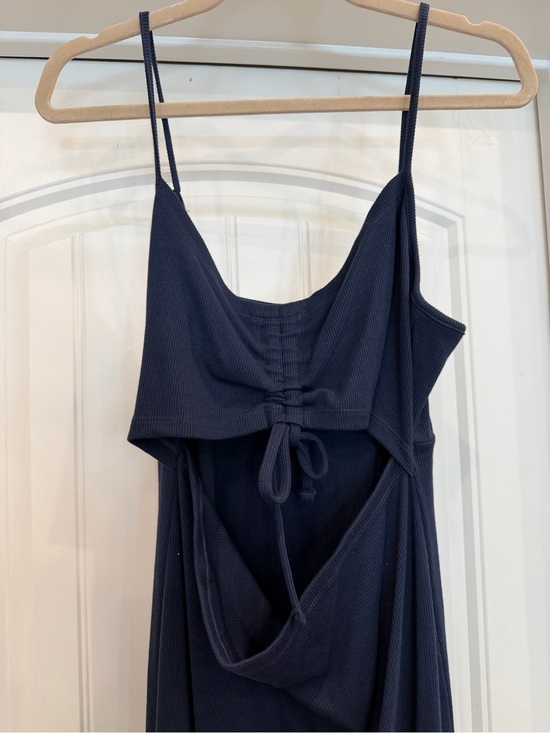 Roxy Dresses & Skirts - Roxy Navy Ribbed Spaghetti Strap Dress with Front Tie